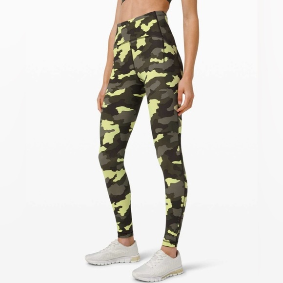 lululemon athletica Pants - Lululemon 4 Swift Speed High-Rise Tight 28" Heritage Camo Crispin Green Multi